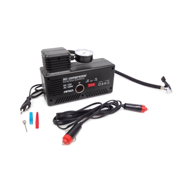 AMiO Τρόμπα Αυτοκινήτου 250PSI Ρεύματος 220V και Αναπτήρα 12V 2188