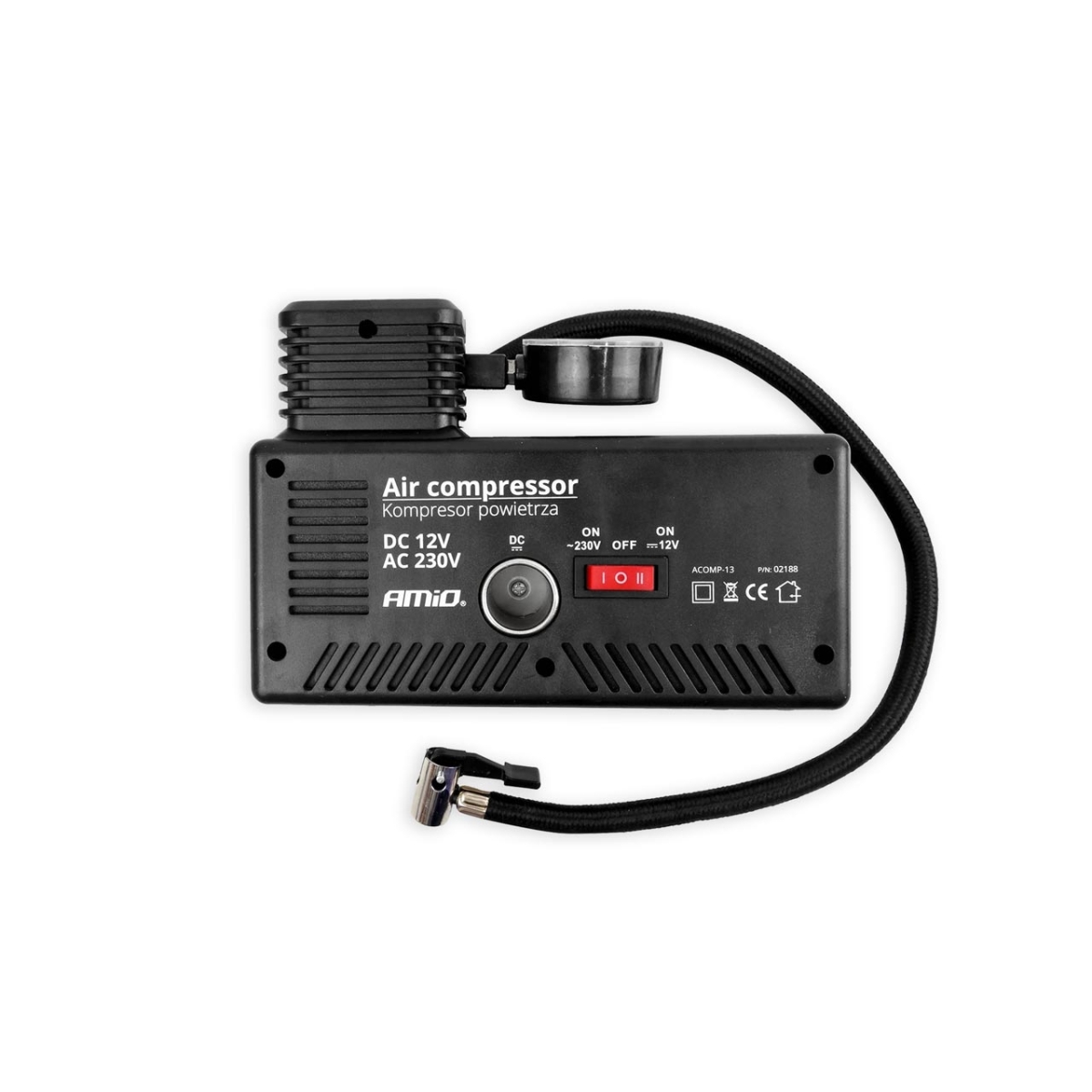 AMiO Τρόμπα Αυτοκινήτου 250PSI Ρεύματος 220V και Αναπτήρα 12V 2188 - Image 2