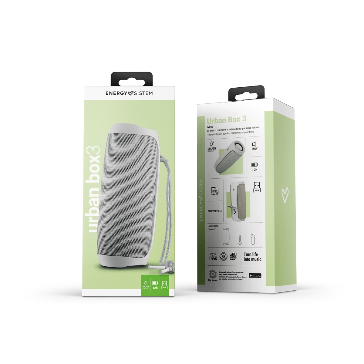 ENERGY SISTEM Φορητό Ηχείο Bluetooth 5.0 Urban Box 3 Mist Λευκό 453658 - Image 3