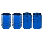 AMiO Καπάκια Βαλβίδων Αλουμινίου Μπλε 4τμχ