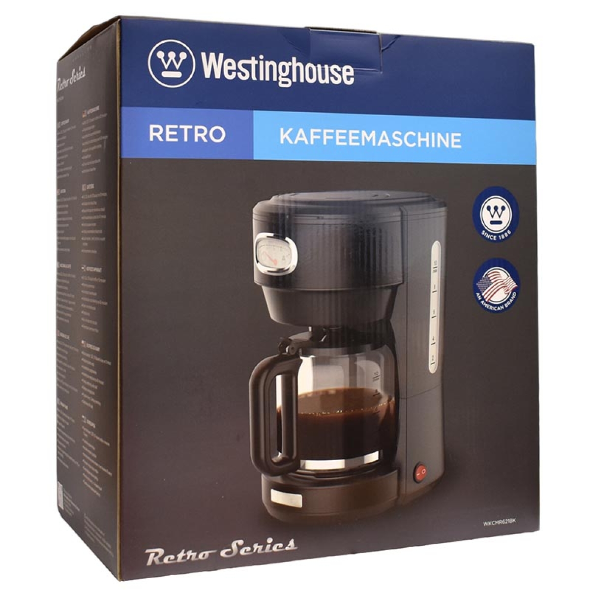 WESTINGHOUSE WKCMR621BK Retro Series Καφετιέρα Φίλτρου 1000W Μαύρο Γλυκόριζας - Image 2