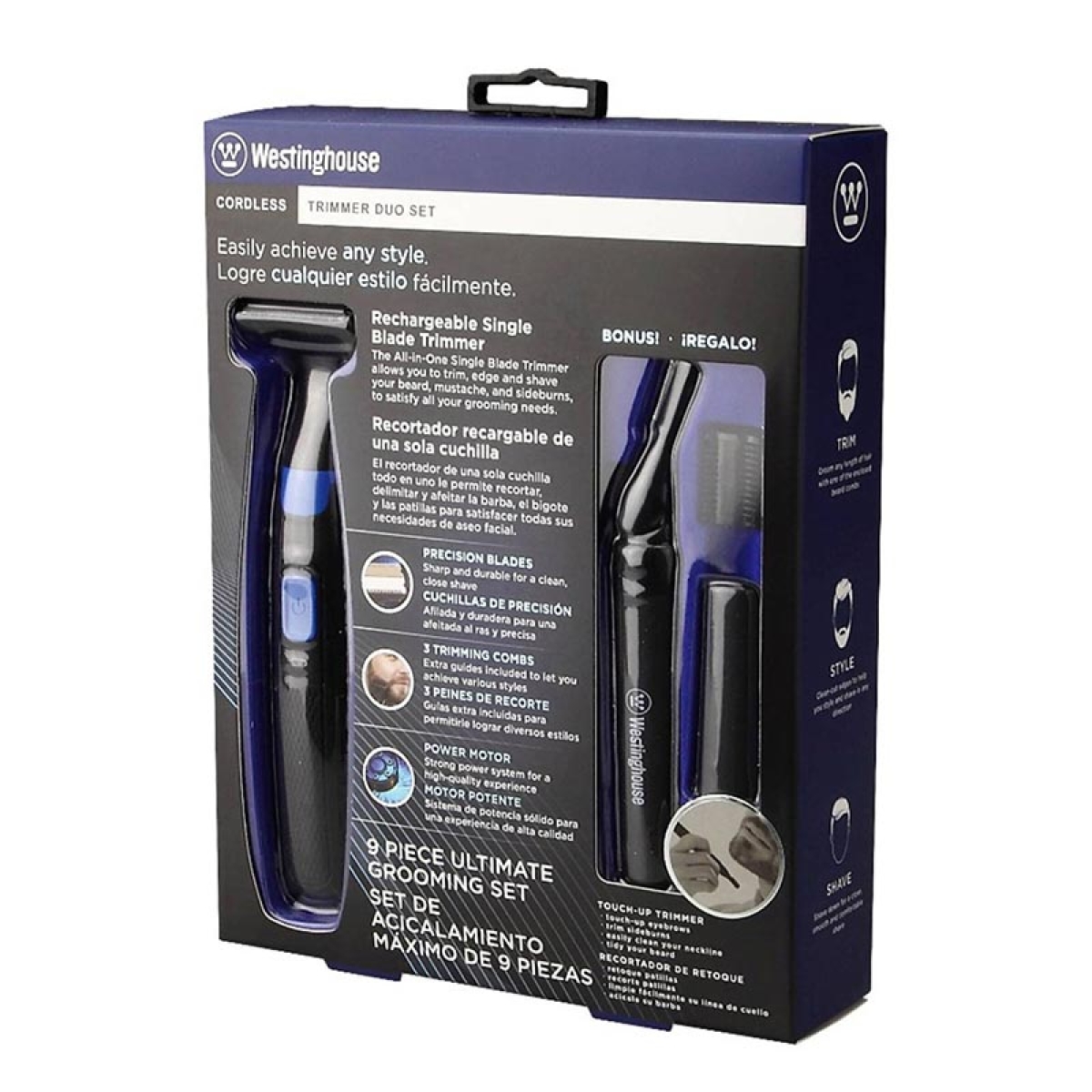 WESTINGHOUSE WH1145 Σετ Trimmer Επαναφορτιζόμενο & Μπαταρίας Μαύρο - Image 2