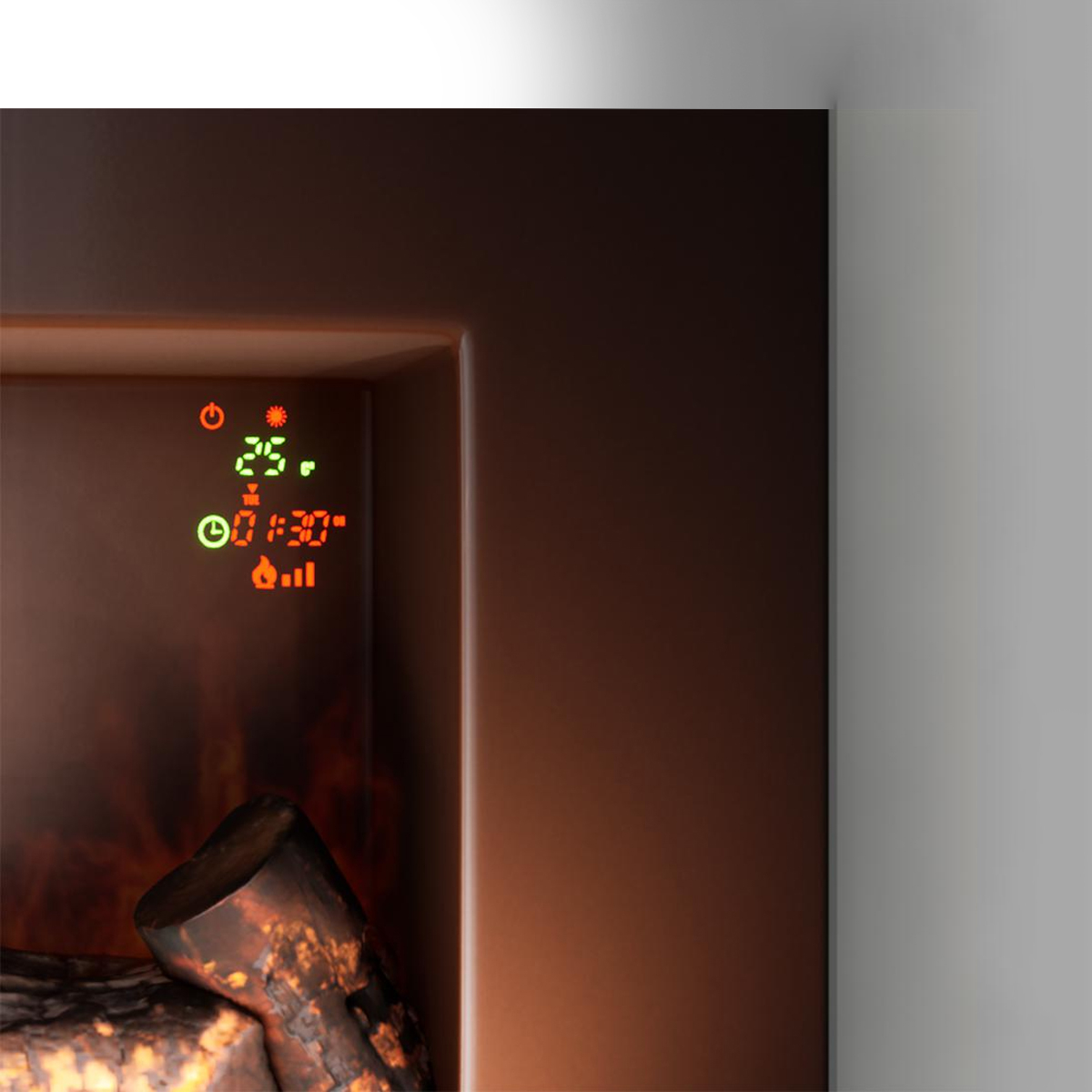 CECOTEC ReadyWarm 2200 Curved Flames Connected 05365 Ηλεκτρικό Τζάκι Επιτοίχιο 2000W Μαύρο - Image 4