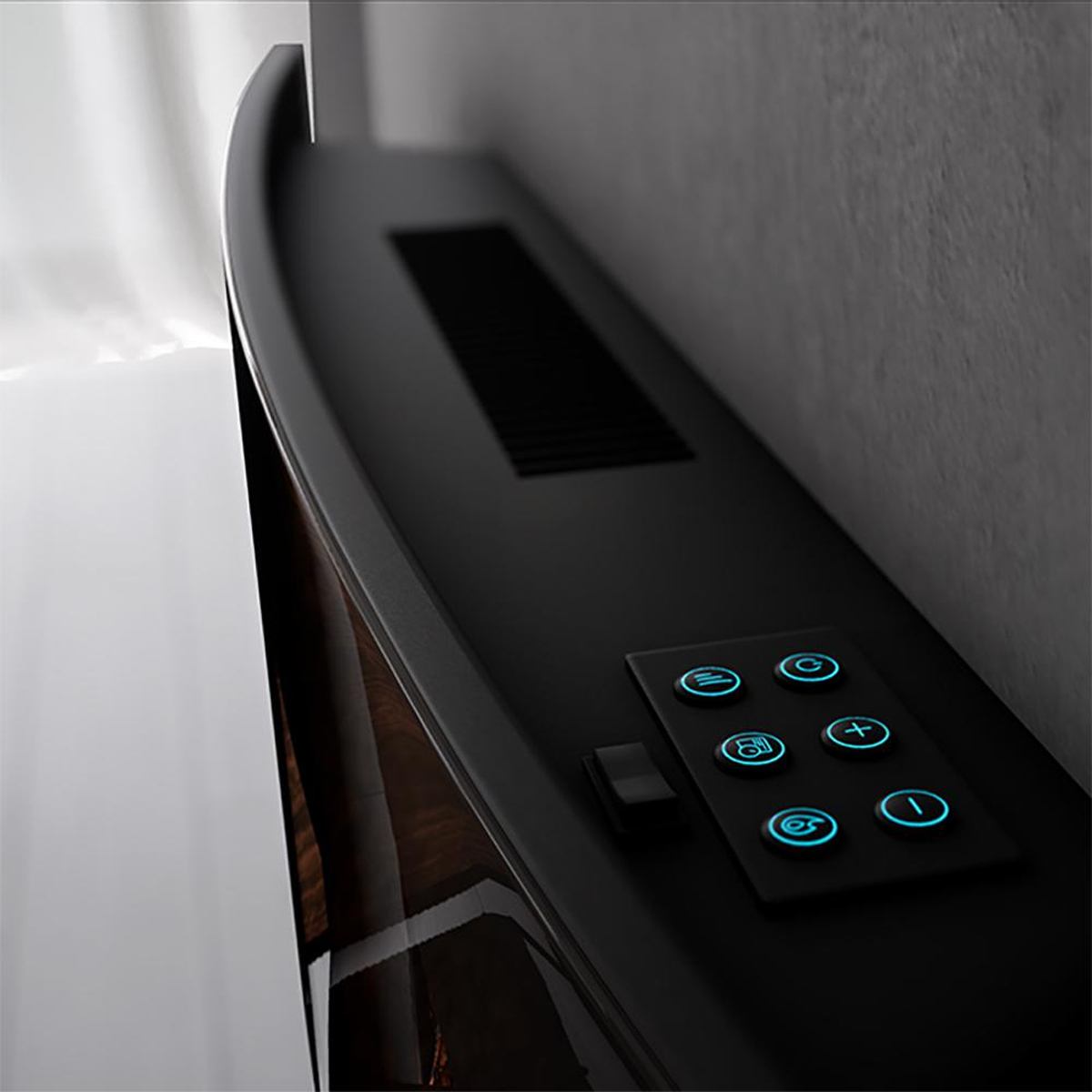 CECOTEC ReadyWarm 2200 Curved Flames Connected 05365 Ηλεκτρικό Τζάκι Επιτοίχιο 2000W Μαύρο - Image 6