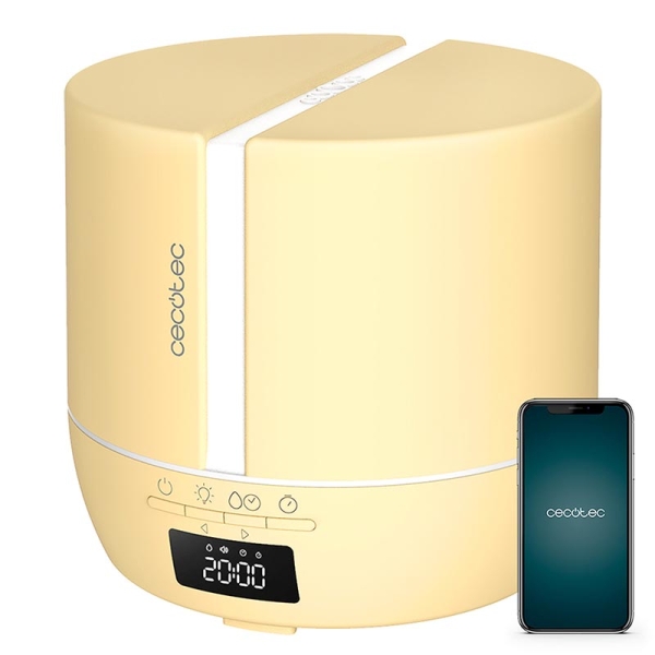 Cecotec Pure Aroma 550 Connected 05648 Διαχυτής Αρώματος και Υγραντήρας Κίτρινο