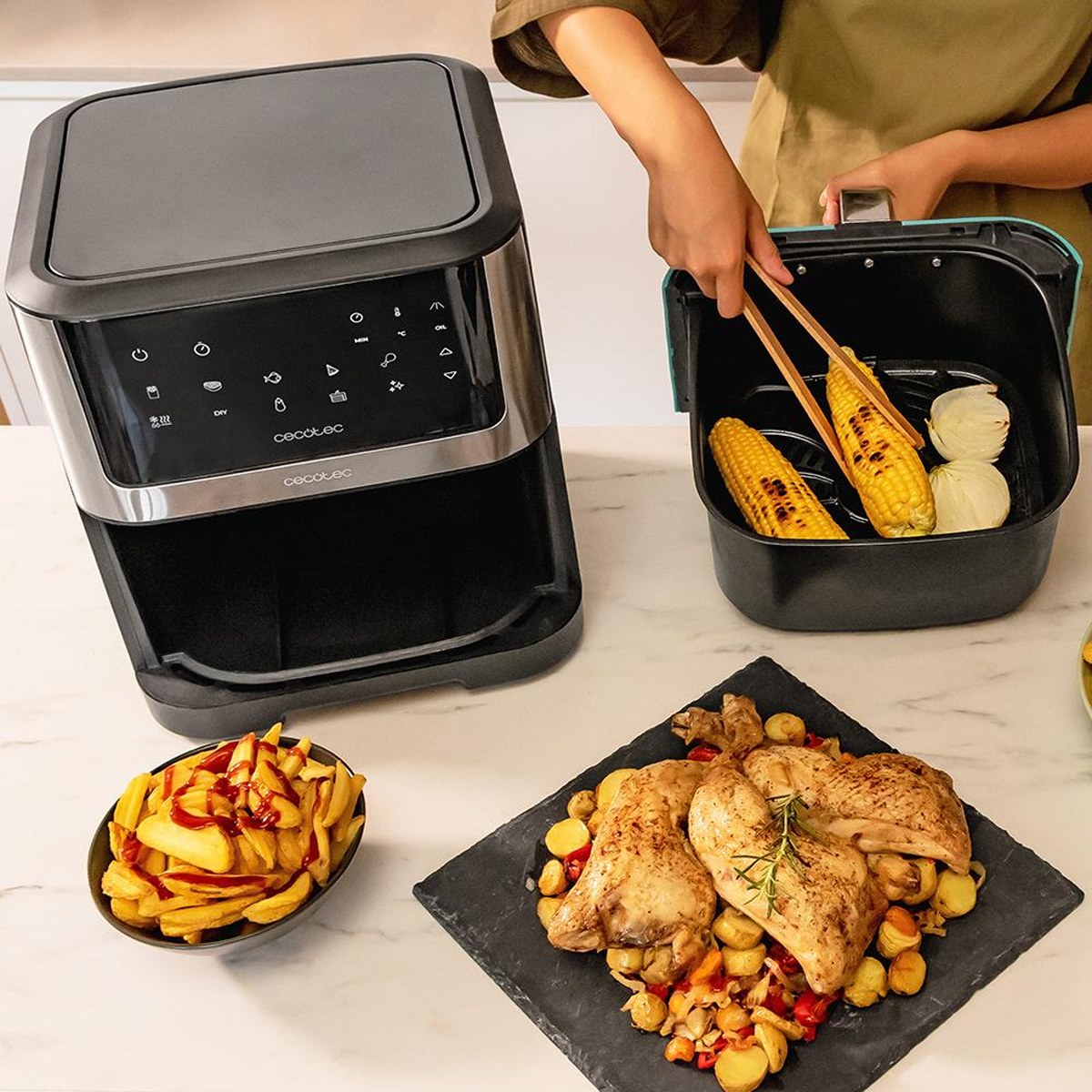 CECOTEC Cecofry Supreme 8000 CEC-04984 Φριτέζα Αέρος 8L Ψηφιακή Ασημί - Image 4