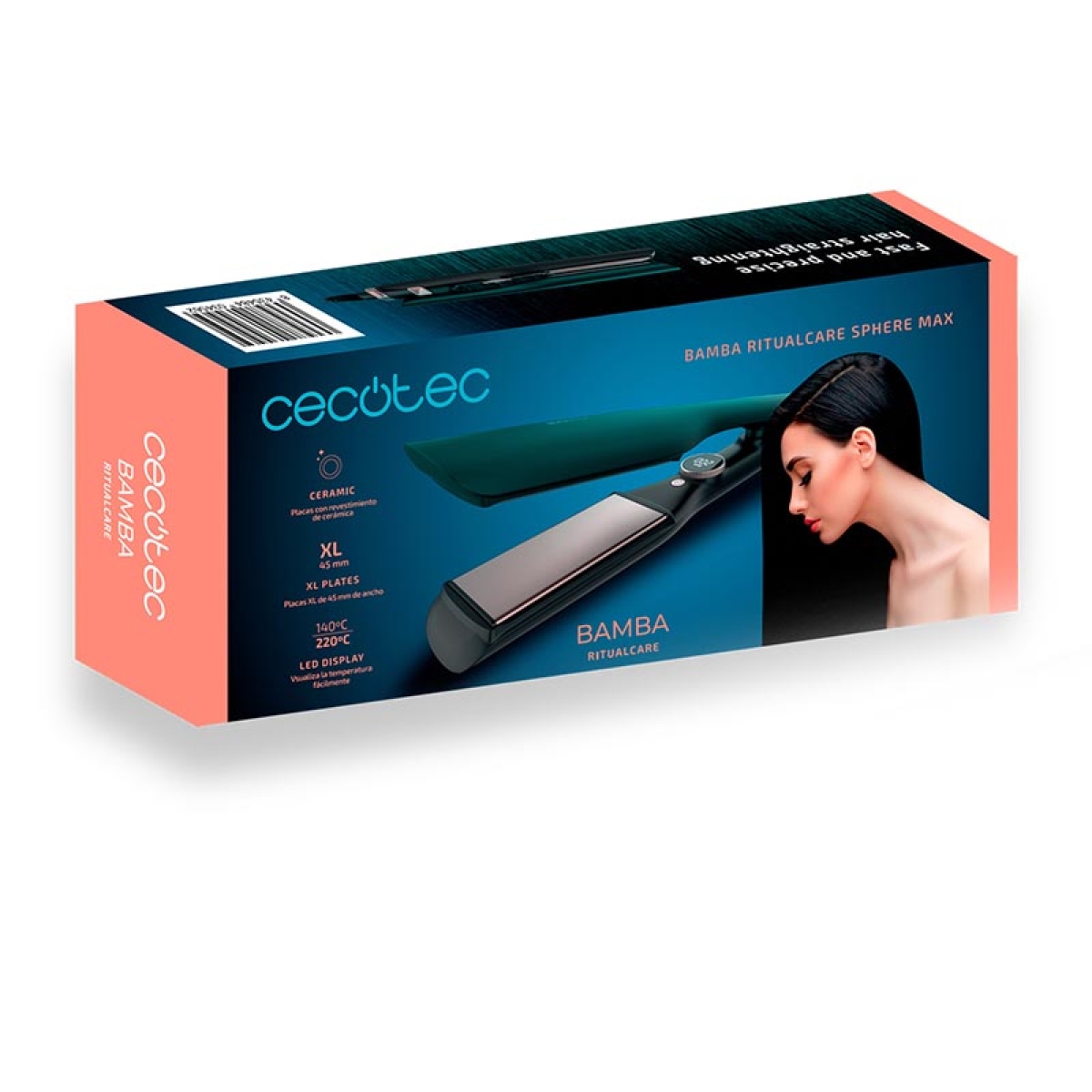 Cecotec 03456 Πρέσα Μαλλιών με Κεραμικές Πλάκες 220°C Μαύρο - Image 2