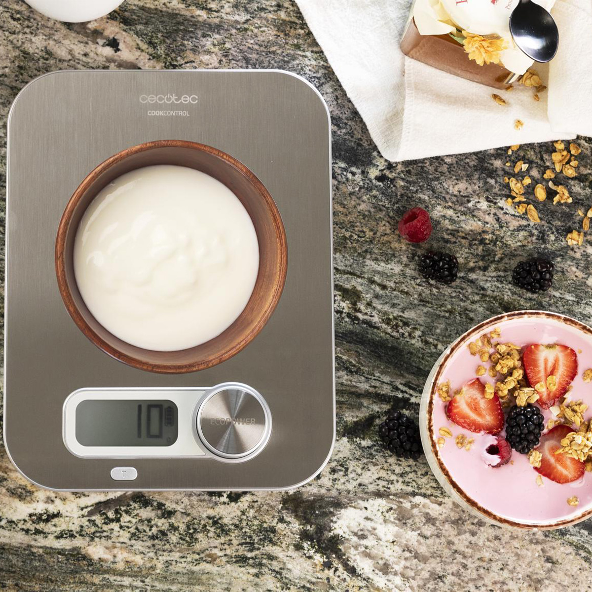 CECOTEC Cook Control 10200 EcoPower CEC-04143 Ψηφιακή Ζυγαριά Κουζίνας 1g / 8kg Inox - Image 6