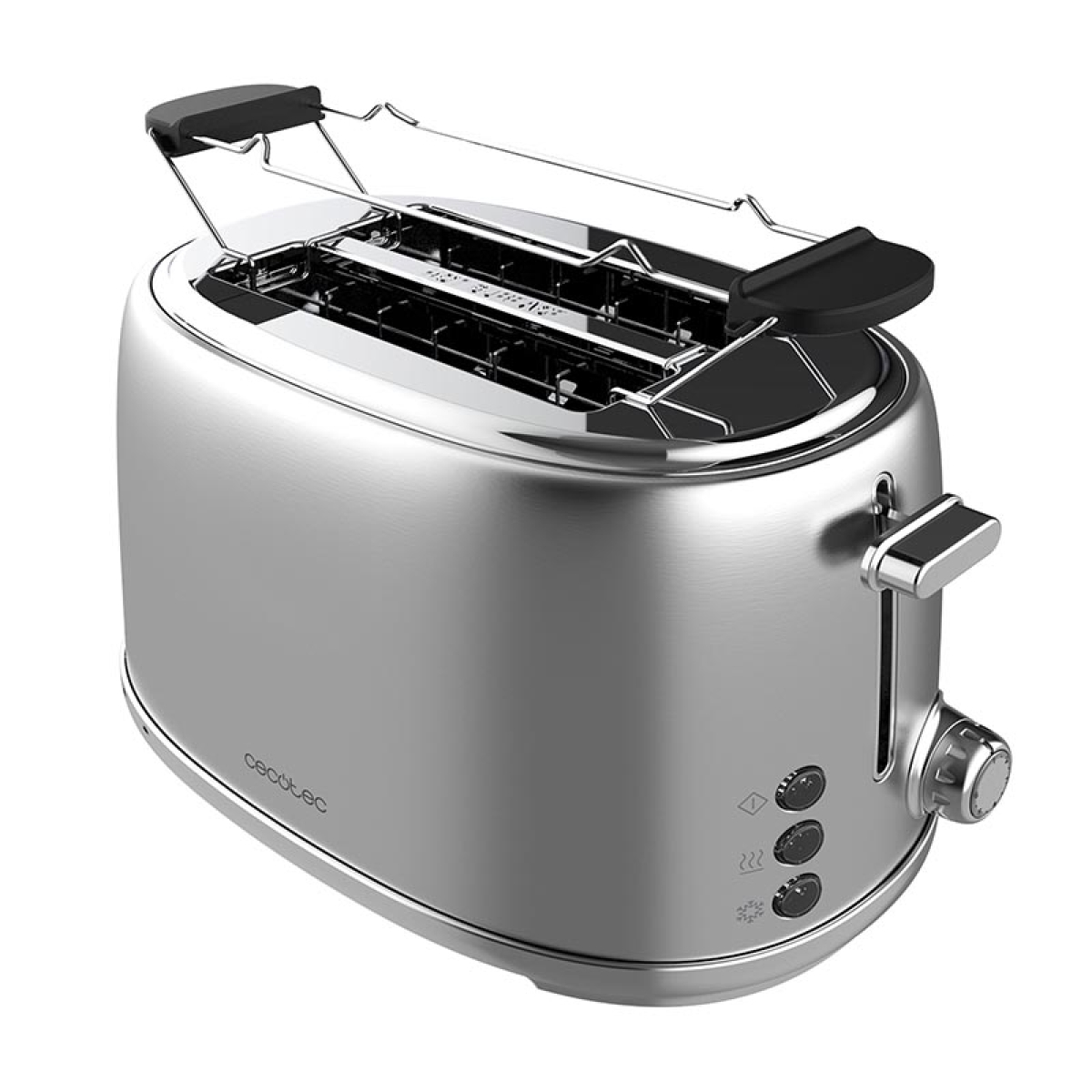 Cecotec Toast and Taste 1000 Retro Double 03206 Φρυγανιέρα 2 Θέσεων 980W Inox - Image 2