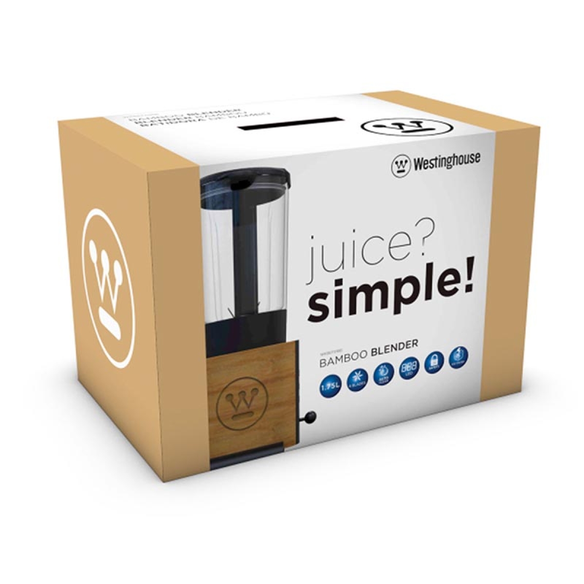WESTINGHOUSE WKBEF01BB Μπλέντερ Smoothie 1.75L 1000W Μαύρο - Image 2
