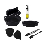 CECOTEC Cecofry Silicone Accessories Pack 03341 Σετ Αξεσουάρ Air Fryer 7τμχ Μαύρο