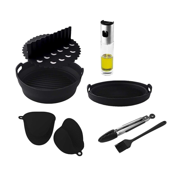 CECOTEC Cecofry Silicone Accessories Pack 03341 Σετ Αξεσουάρ Air Fryer 7τμχ Μαύρο