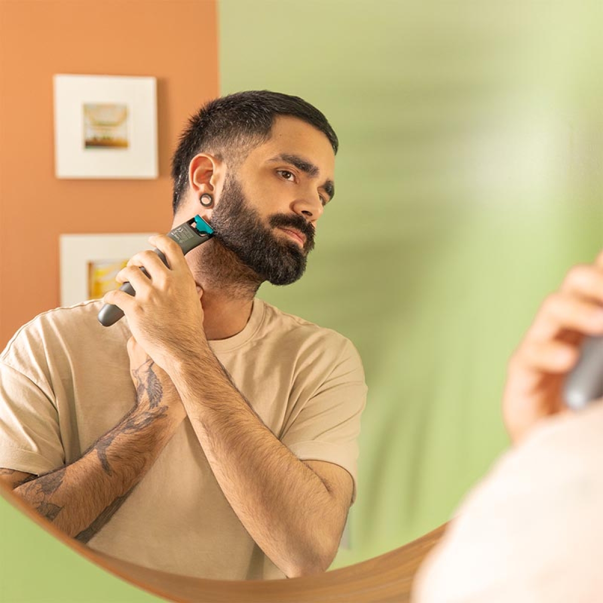 CECOTEC Bamba PrecisionCare OneShave CEC-04411 Επαναφορτιζόμενη Ξυριστική Μηχανή και Τρίμερ 2 σε 1 Γκρ - Image 5