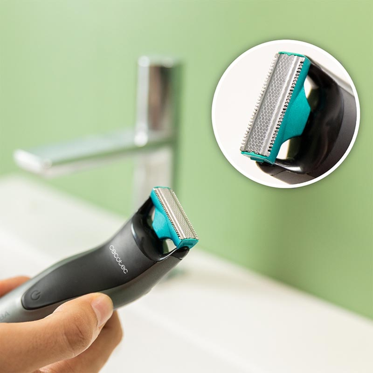 CECOTEC Bamba PrecisionCare OneShave CEC-04411 Επαναφορτιζόμενη Ξυριστική Μηχανή και Τρίμερ 2 σε 1 Γκρ - Image 6