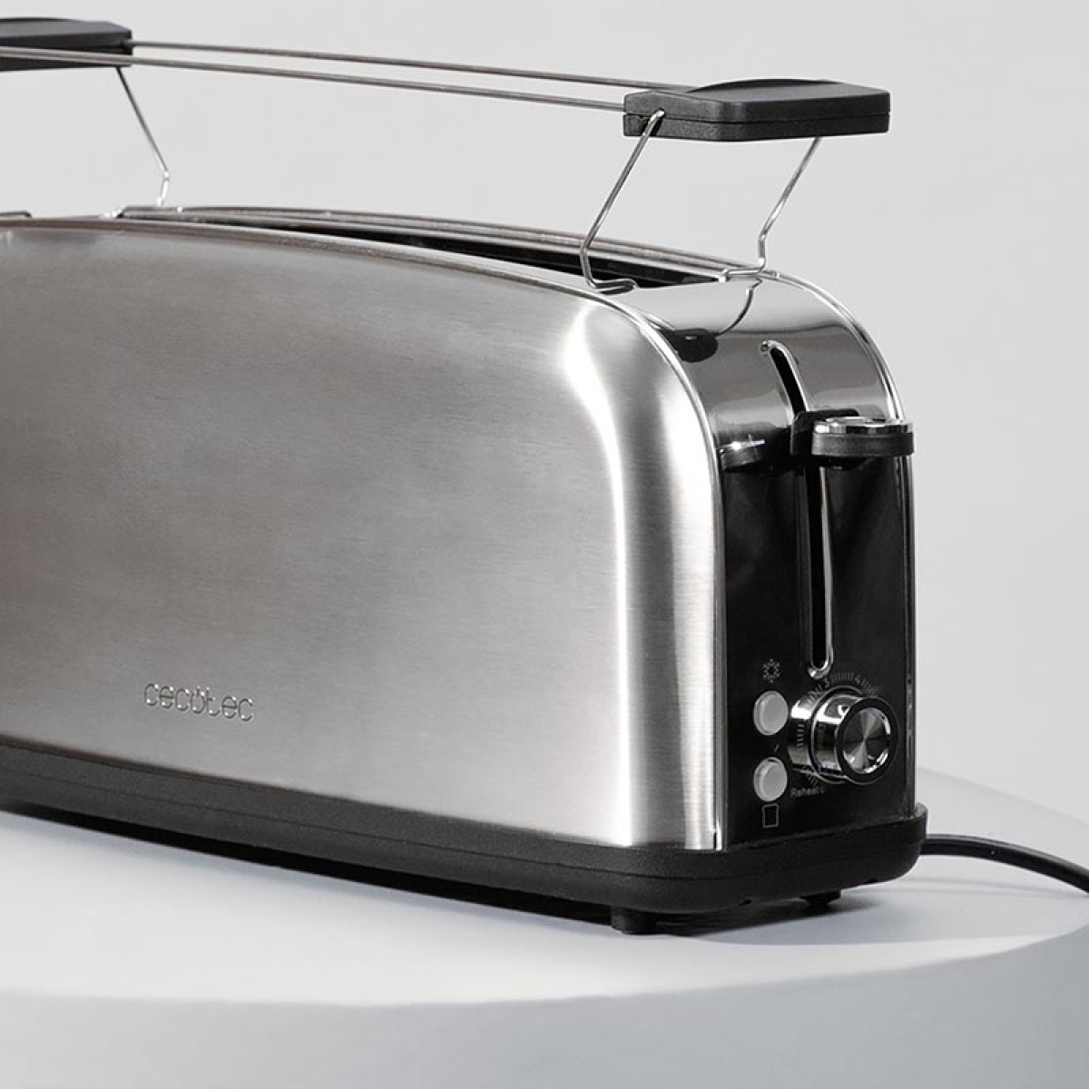 CECOTEC Toastin’ Time 850 Inox Long CEC-04816 Retro Φρυγανιέρα 2 Θέσεων 850W Ασημί - Image 4
