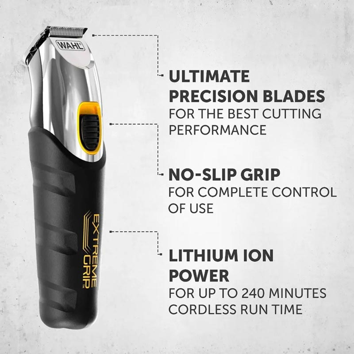 WAHL Extreme Grip Επαναφορτιζόμενο Τρίμερ Μαύρο - Image 4