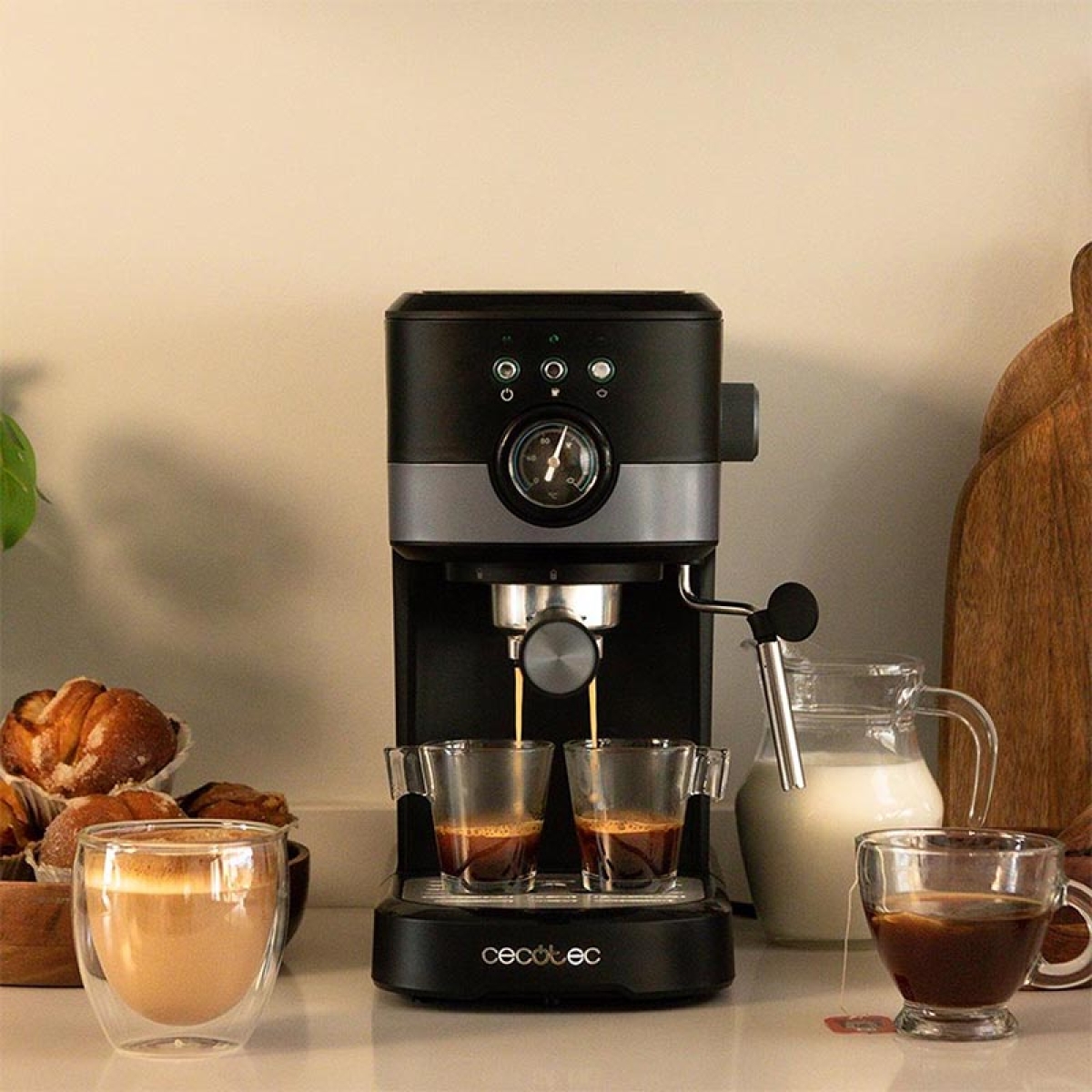 CECOTEC Pecan Pro CEC-01725 Μηχανή Espresso 1100W 20bar Μαύρη - Image 2