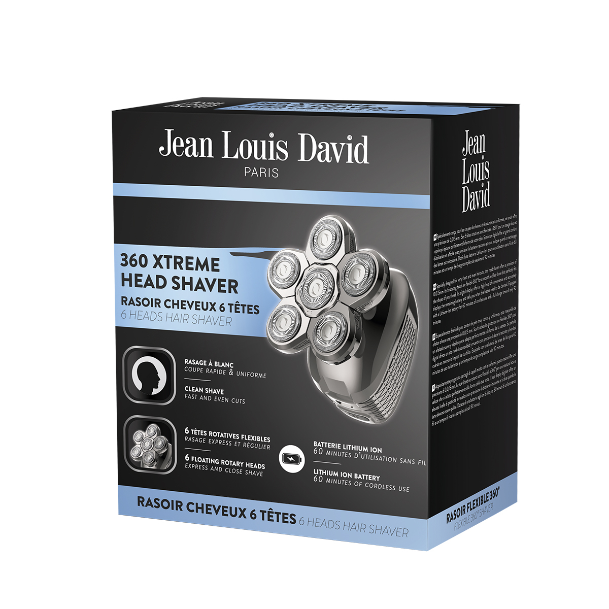 360 Xtreme Ξυριστική Μηχανή Επαναφορτιζόμενη και Ρεύματος με 6 Κεφαλές Γκρι - Image 2