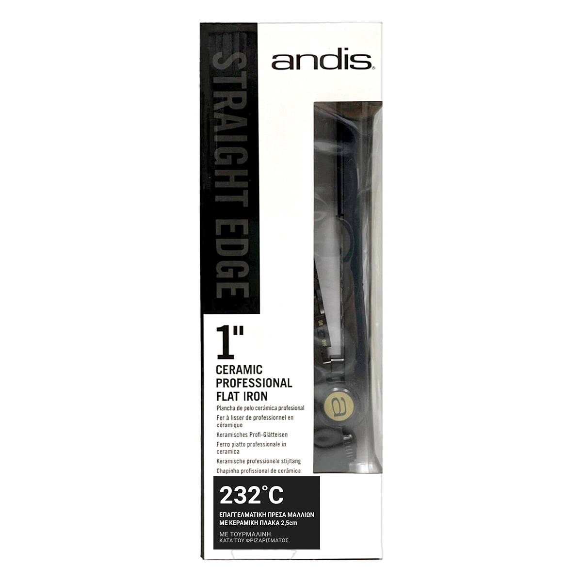 Andis 30255 Επαγγελματική Πρέσα Μαλλιών Κεραμική Τουρμαλίνης 232°C Μαύρο - Image 2