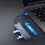 Ugreen USB Type C HUB - 4x USB 3.2 Gen 1 with USB-C power port Γκρι - Image 4