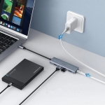Ugreen USB Type C HUB - 4x USB 3.2 Gen 1 with USB-C power port Γκρι - Image 2
