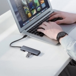 Ugreen USB Type C HUB - 4x USB 3.2 Gen 1 with USB-C power port Γκρι - Image 3