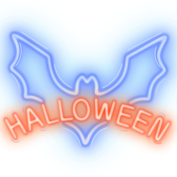 Neolia Διακοσμητικό Φωτιστικό Neon PLEXI LED HALLOWEEN Μπλε Κόκκινο NNE17