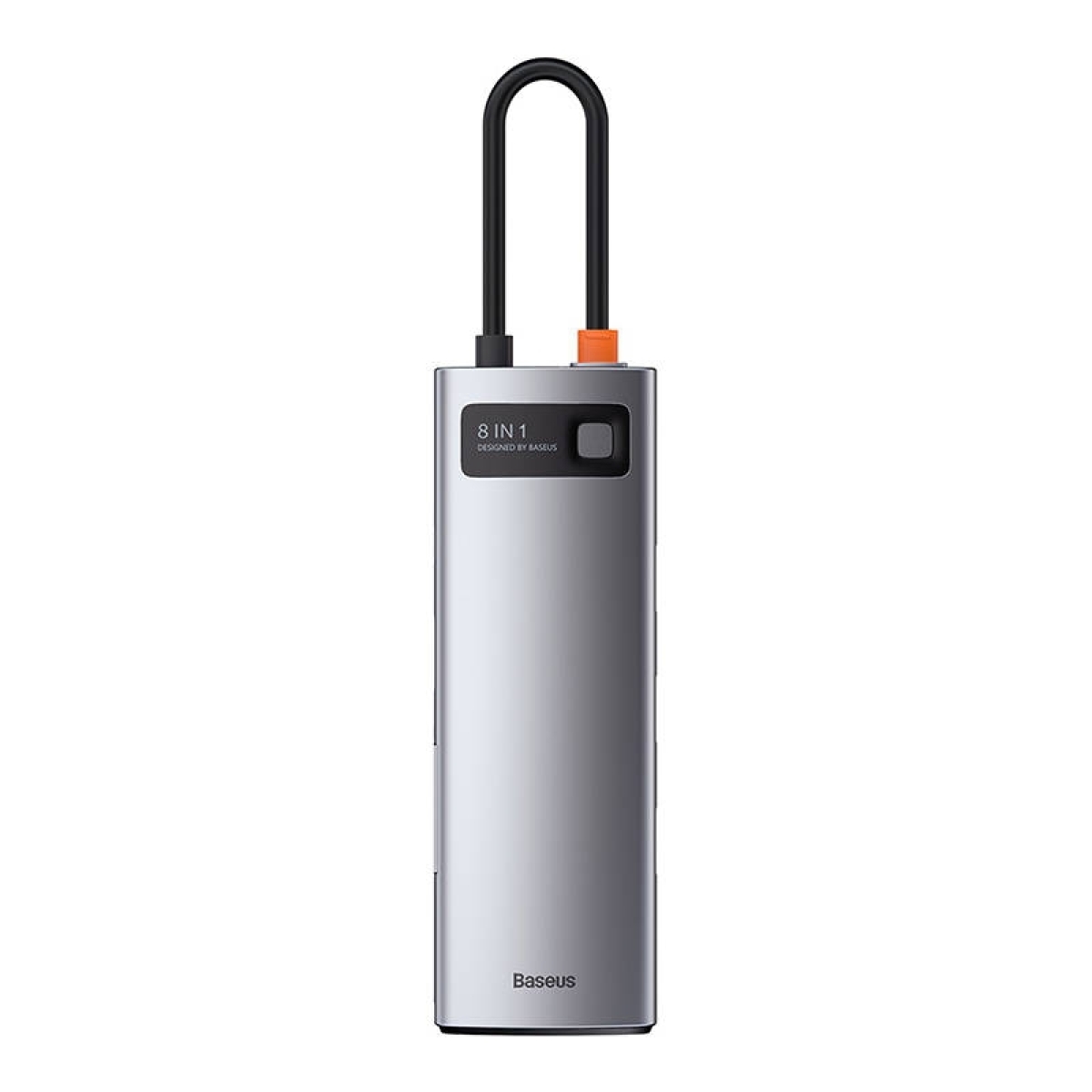 Baseus Docking Station 8σε1 Metal Gleam Series, USB-C σε 3xUSB 3.0 + HDMI + USB-C PD + Ethernet RJ45 + MicroSD/SD (Ασημί) CAHUB- - Image 2
