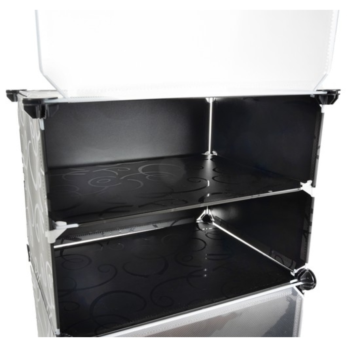 Πλαστική Παπουτσοθήκη με 6 Ράφια Μαύρο 40x31x92cm 00012264 - Image 3