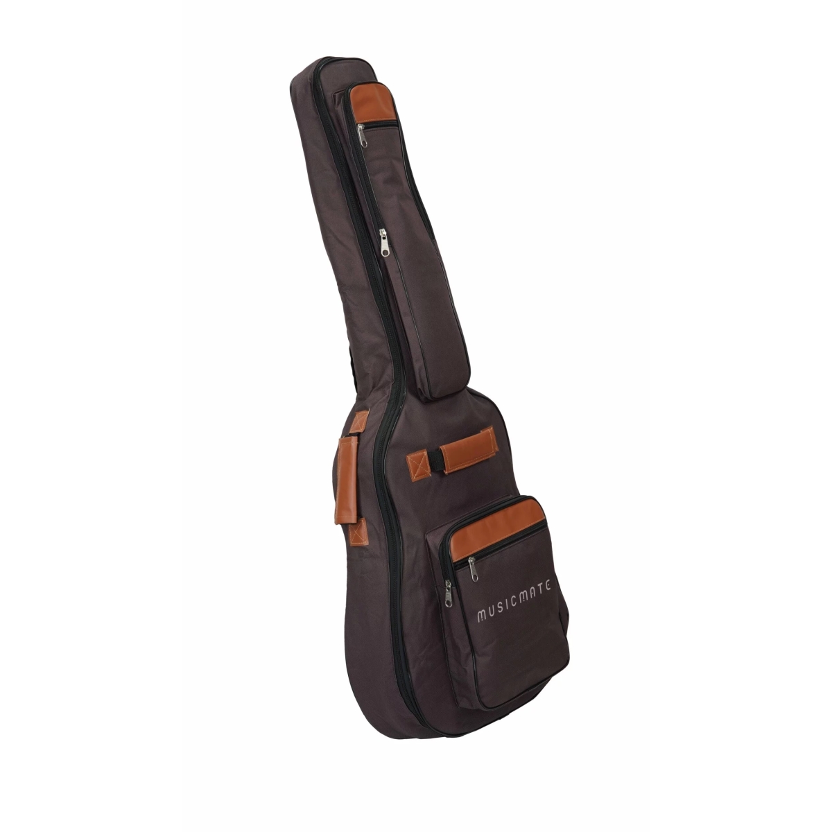 MusicMate Αδιάβροχη Θήκη Ακουστικής Κιθάρας 600D Oxford 110 x 41 x 13 cm Καφέ GuitarShield MM-B100 - Image 2