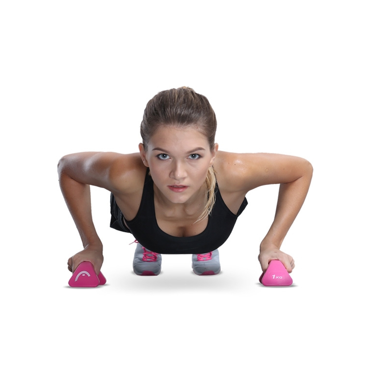 HEAD Βαράκια/Χειρολαβές για Push ups Σετ 2 x 1kg Ροζ HA188-2 - Image 3