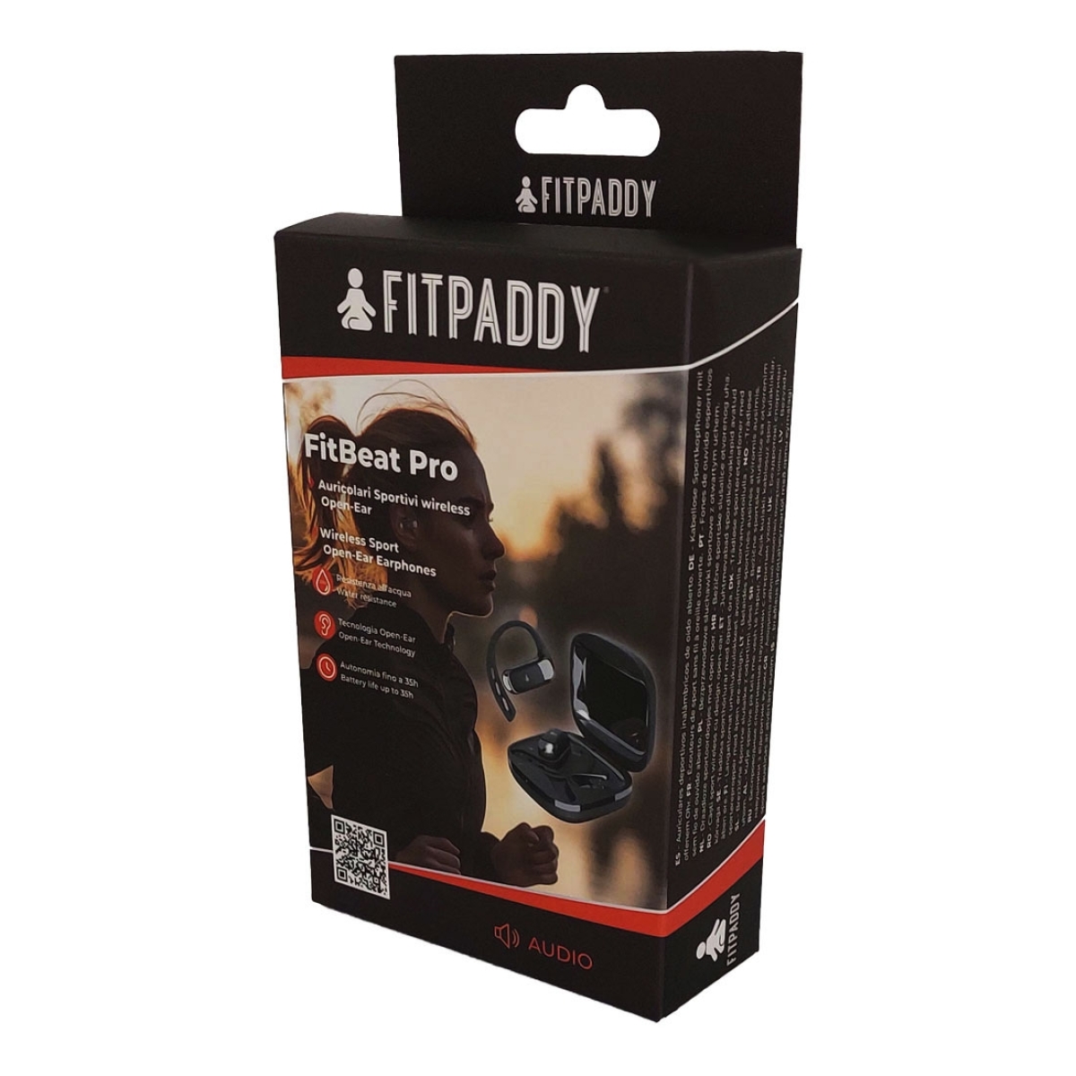 FITPADDY Ακουστικά Sport Open Ear FitBeat Pro Μαύρα OEE01BK - Image 3