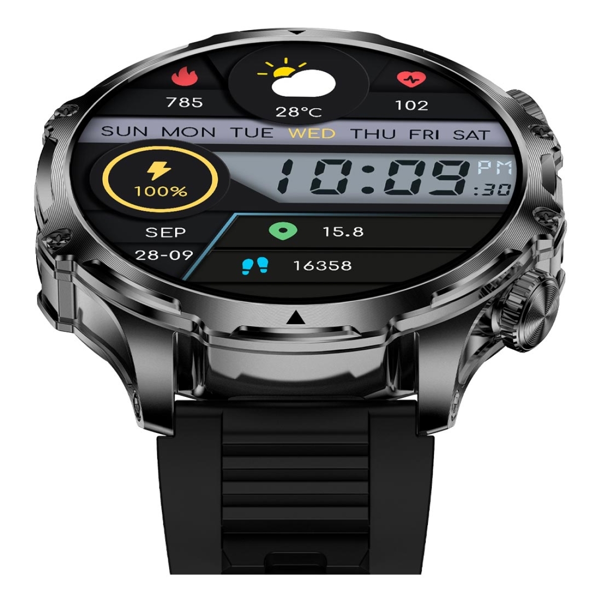 KSIX Smartwatch Venture, 1.85" TFT IP67 Sports & Health Mode Μαύρο BXSW27N - Image 4