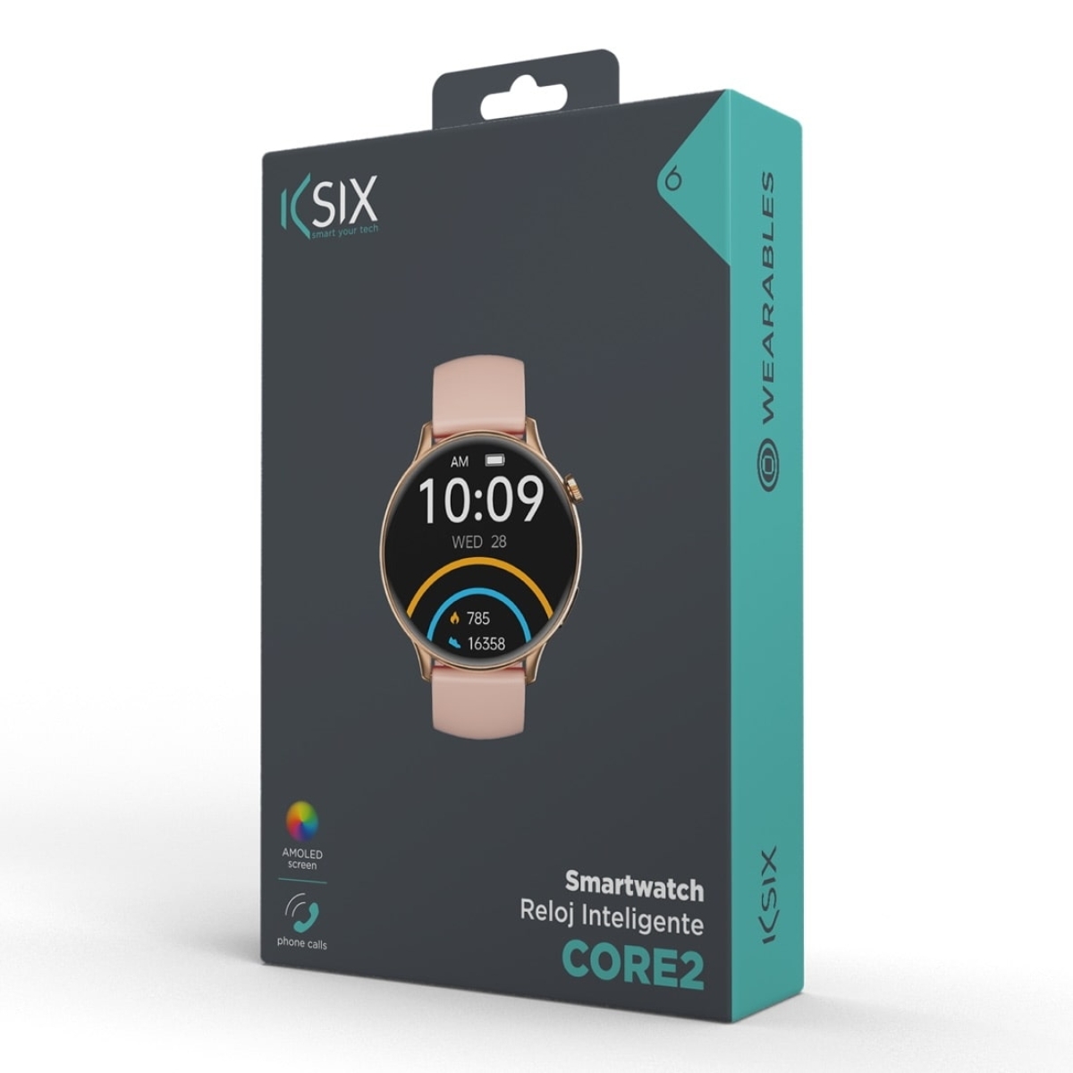 KSIX Smartwatch Core 2, 1.43" AMOLED IP67 Sports & Health Mode Ροζ BXSW24R - Image 2