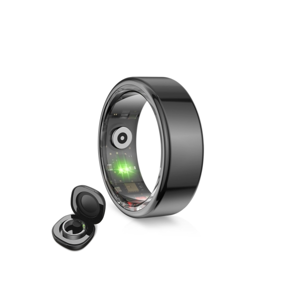 KSIX Smart Ring Saturn S 19.1mm 5ATM με Παλμογράφο και Sleep Monitor Μαύρο BSR01N09