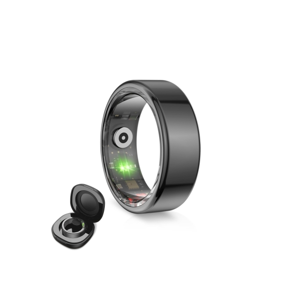 KSIX Smart Ring Saturn XS 18.1mm 5ATM με Παλμογράφο και Sleep Monitor Μαύρο BSR01N08