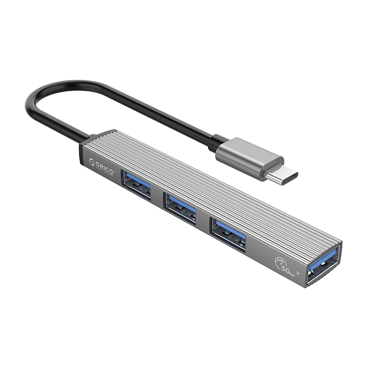 Orico USB-C Hub Docking Station 1x USB-A 3.0 + 3x USB-A 2.0 Γκρι AH-13 - Image 2