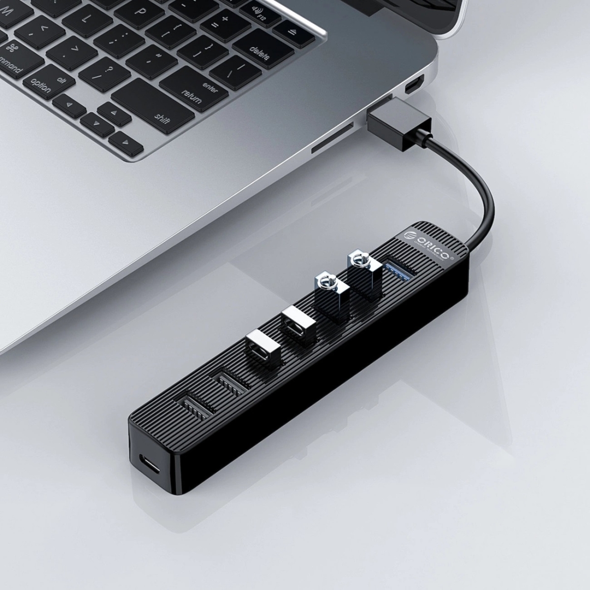 Orico USB-A 3.0 HUB με Θύρες 4x USB-A 3.0 + 3x USB-A 2.0 Μαύρο TWU32-4A - Image 4