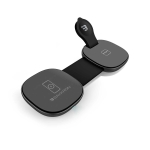Baykron Ασύρματος Φορτιστής Ταξιδίου MagSafe 15W Τριών Θέσεων Μαύρος BKR-PR-PCH-WC
