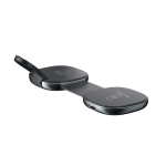 Baykron Ασύρματος Φορτιστής Ταξιδίου MagSafe 15W Τριών Θέσεων Μαύρος BKR-PR-PCH-WC - Image 2