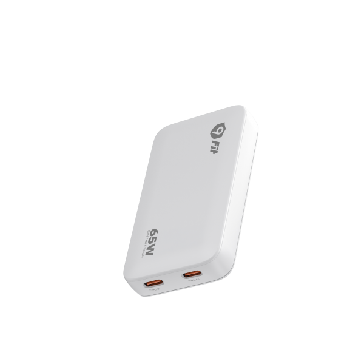 Power Bank Φόρτισης 9FIT Wall Charger Slim GaN PD 65W-2C US Foldable, White (no additional plugs) 9A652C07W - Image 2