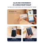 9FIT E-Biz Mag Phone Stand + NFC Business card Wallet , Midnight Blue 9WEC001BU - Image 4