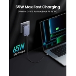 Ugreen Φορτιστής Χωρίς Καλώδιο 220V 65W, USB-A + 2xUSB-C, Nexode Pro GaN Ultra-Slim Fast Γκρι X753 / 25356 - Image 3