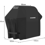 Κάλυμμα Ψησταριάς 100x60x95cm Αδιάβροχο Μαύρο 00021074 - Image 2