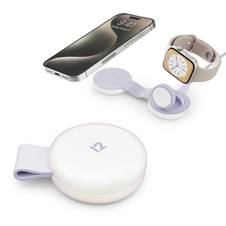 Twelve South ButterFly SE Ασύρματος Φορτιστής Ταξιδίου 2 Θέσεων iPhone/AppleWatch Συμβατός με Magsafe (Iridescent) TS-2435