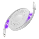 STATIK MagStack Duo Φόρτιστης Apple Watch 5W 2σε1 με Καλώδιο Φόρτισης 60W Type C σε Type C Λευκό 1