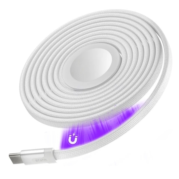 STATIK MagStack Slim Φόρτιστης για Apple Watch 5W Type C Λευκός 1m PUP-0496-WHT-3FT