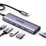 Ugreen USB-C Docking Station με HDMI 4K PD Γκρι CM511