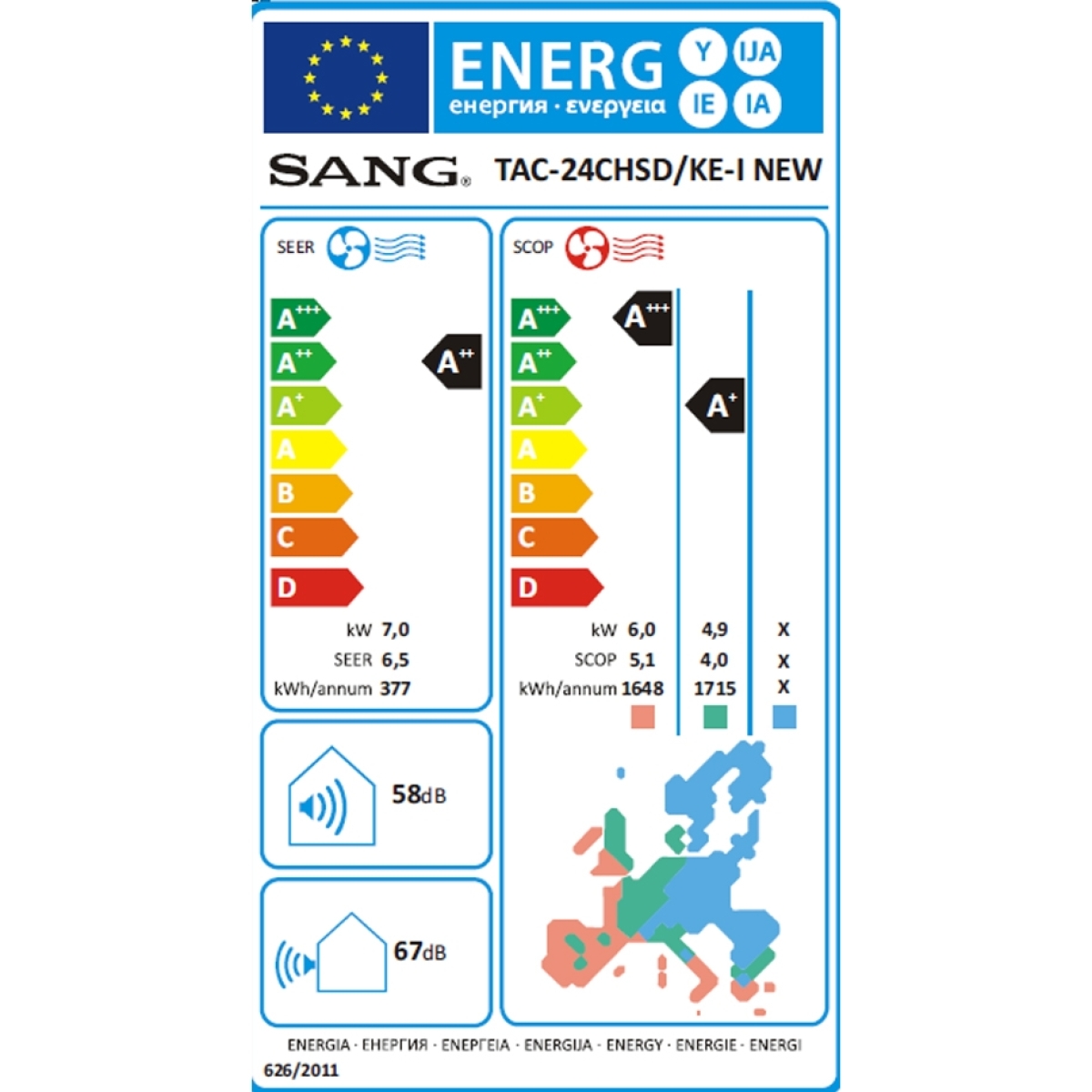 Sang Κλιματιστικό Inverter 24000 BTU A++/A+ TAC-24CHSD/KEI - Image 2