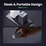 Ugreen Φορτιστής Χωρίς Καλώδιο GaN με Θύρα USB-A και 2 Θύρες USB-C 65W Power Delivery / Quick Charge 3.0 Γκρι (Nexode Air X553) - Image 4